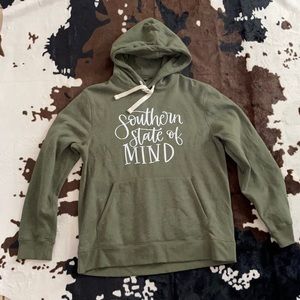 Heather Olive Green “Southern State of Mind” Hoodie!